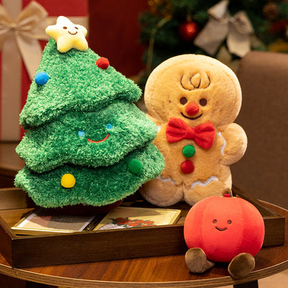Weihnachts-Plüschtiere und Kissen