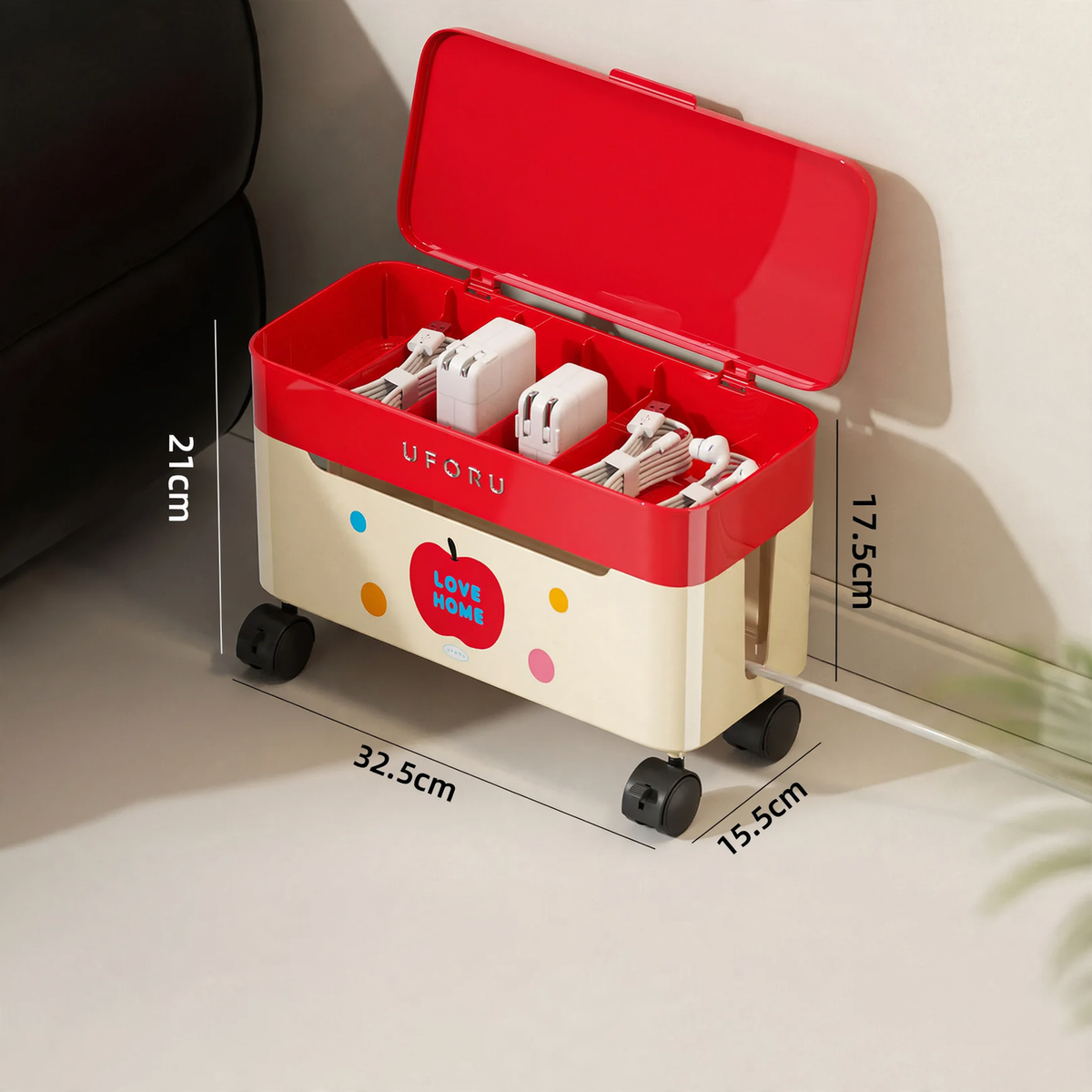 Kabelorganizer mit Rollen, Modell DD2626