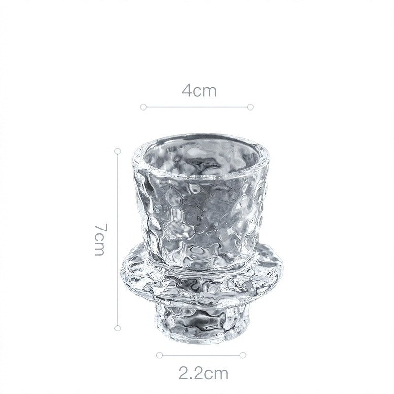 Kristall-Glas-Kerzenständer in Grün