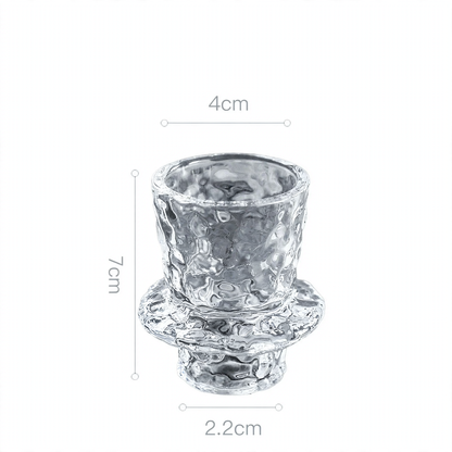 Kristall-Glas-Kerzenständer in Grün