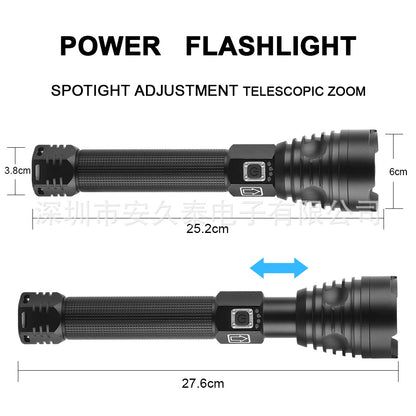 Aluminium-Taschenlampe, 3000 mAh