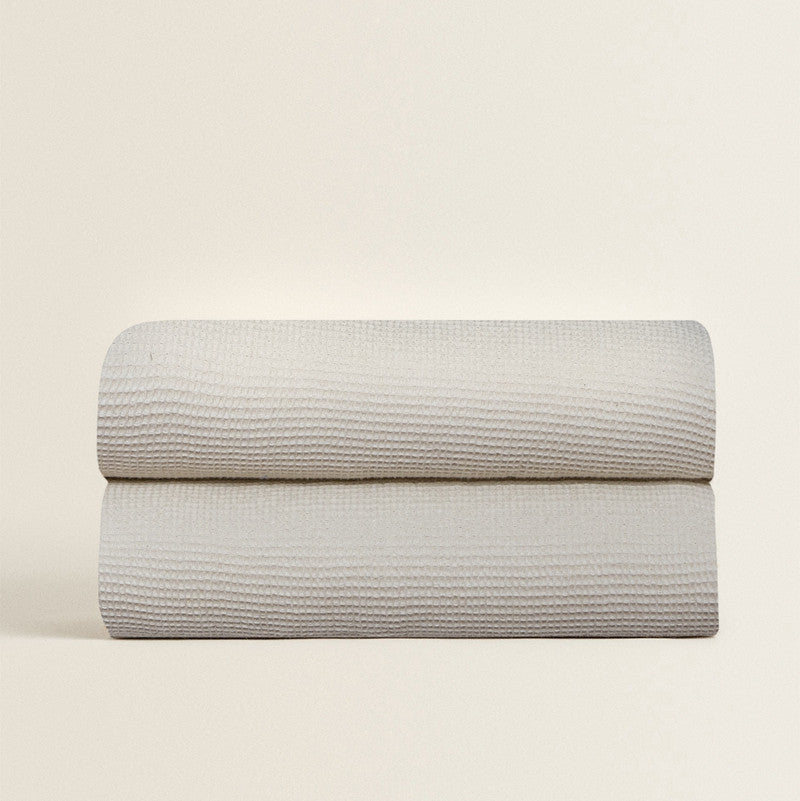 Baumwoll-Waffelpiqué-Decke, 100×150–200×230 cm