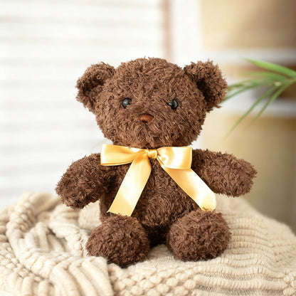 Plüsch-Teddybär mit Schleife, 25–30 cm