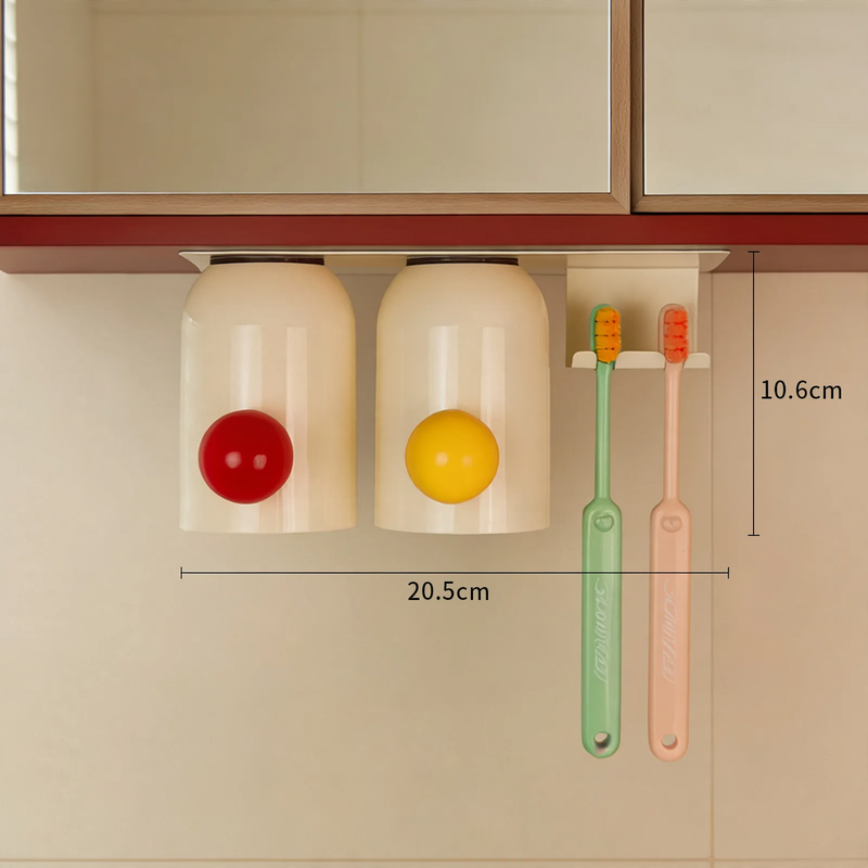 Magnetische Zahnbürsten-Ablage, wandmontierbar