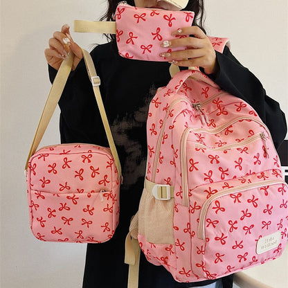 Damen-Rucksack-Set, 3-teilig, Nylon, große Kapazität