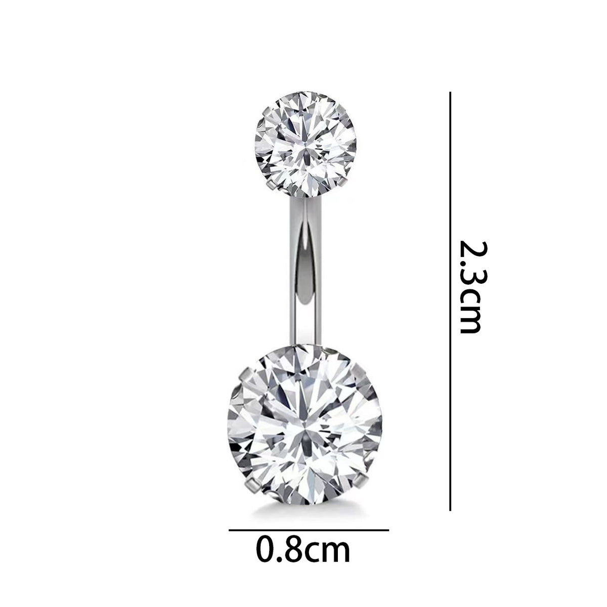 Titan-Piercingstab, flache Basis, Innengewinde