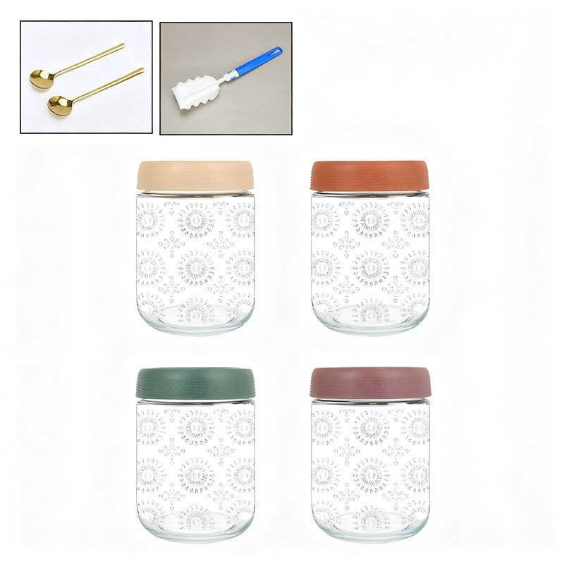 Glasdose mit Deckel, 500 ml
