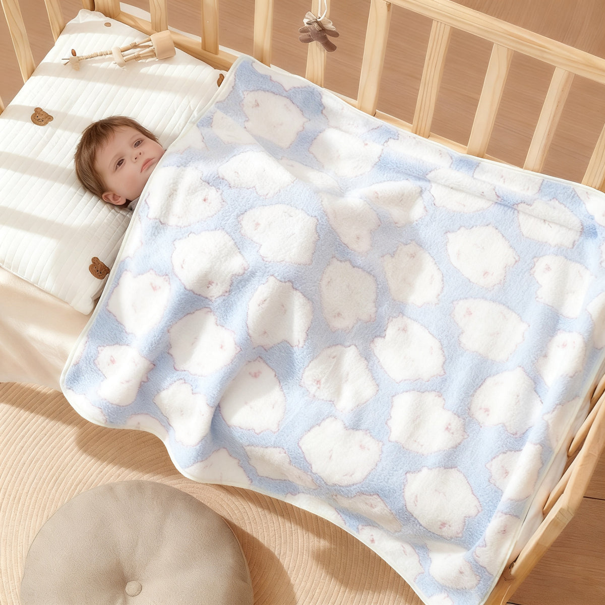 Babydecke aus Korallenfleece, 80×80 cm