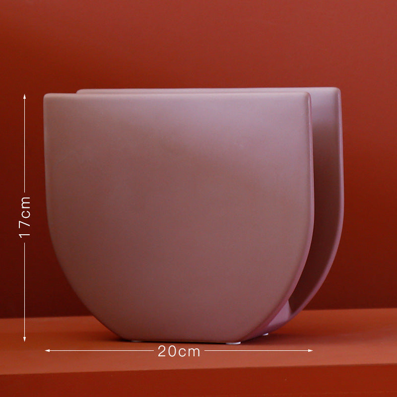 Keramik-Blumenvase, Nordisches Design
