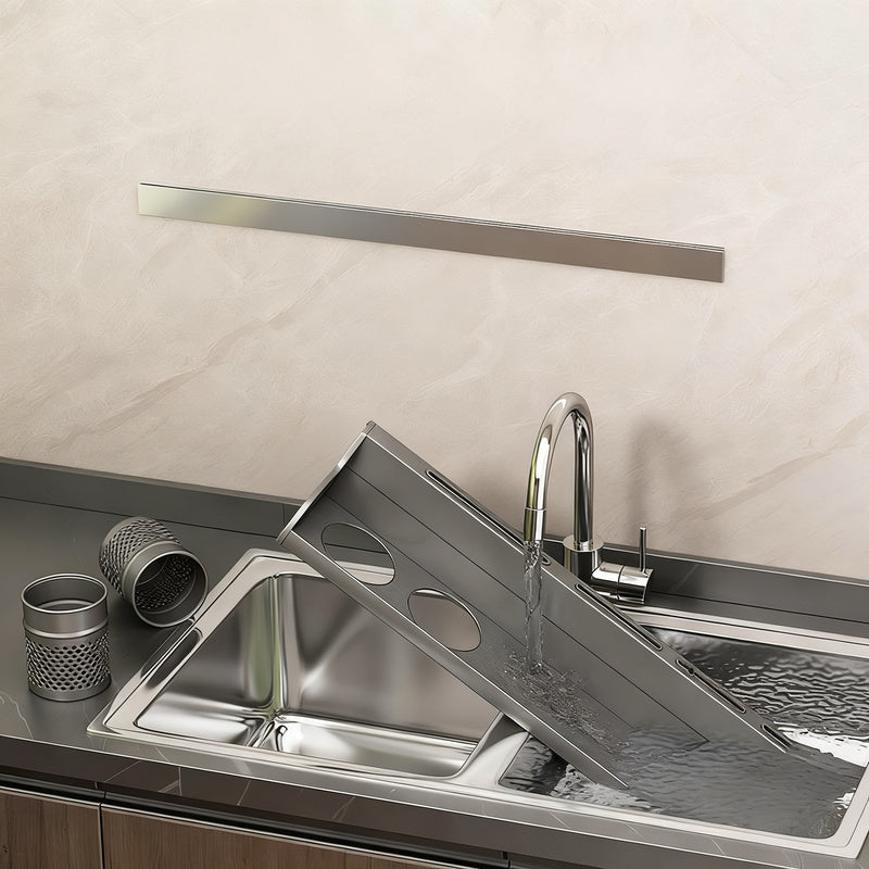 Wandregal für Küche, Aluminium, ohne Bohren