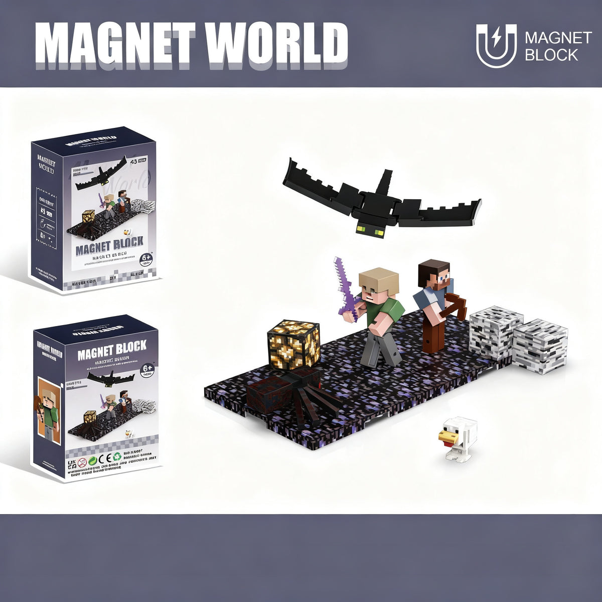 Magnetische Bausteine, Kunststoff, Kinderspielzeug