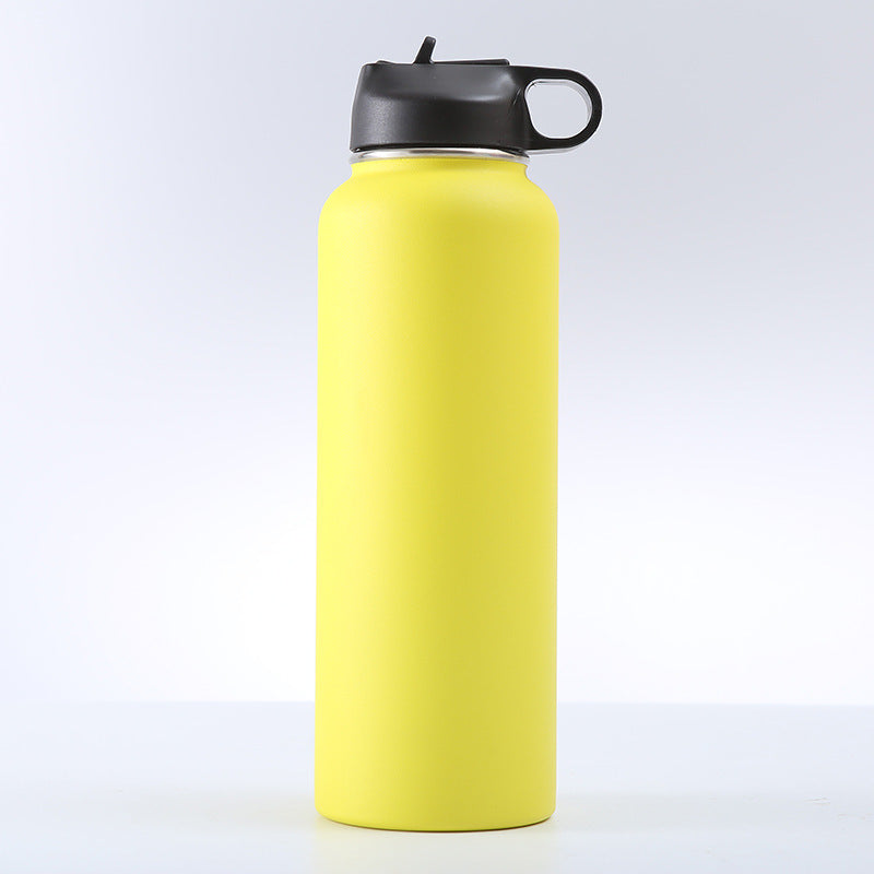 Isolierte Edelstahl-Trinkflasche mit Tragegriff