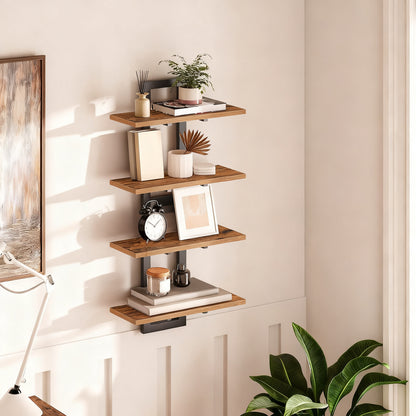 Wandregal aus Stahl, schwebendes Design
