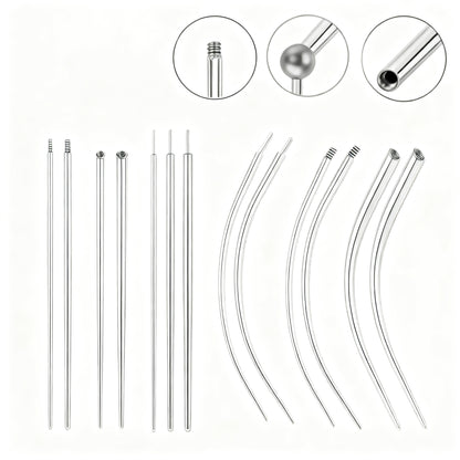 Titan-Piercingstab, flache Basis, Innengewinde
