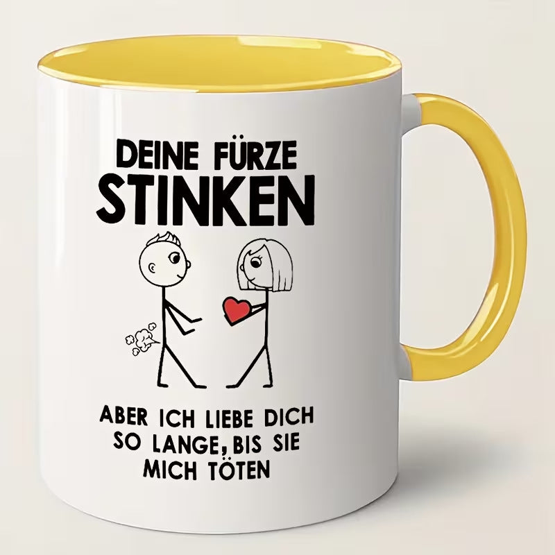 Keramiktasse mit Motiv, 301–400 ml