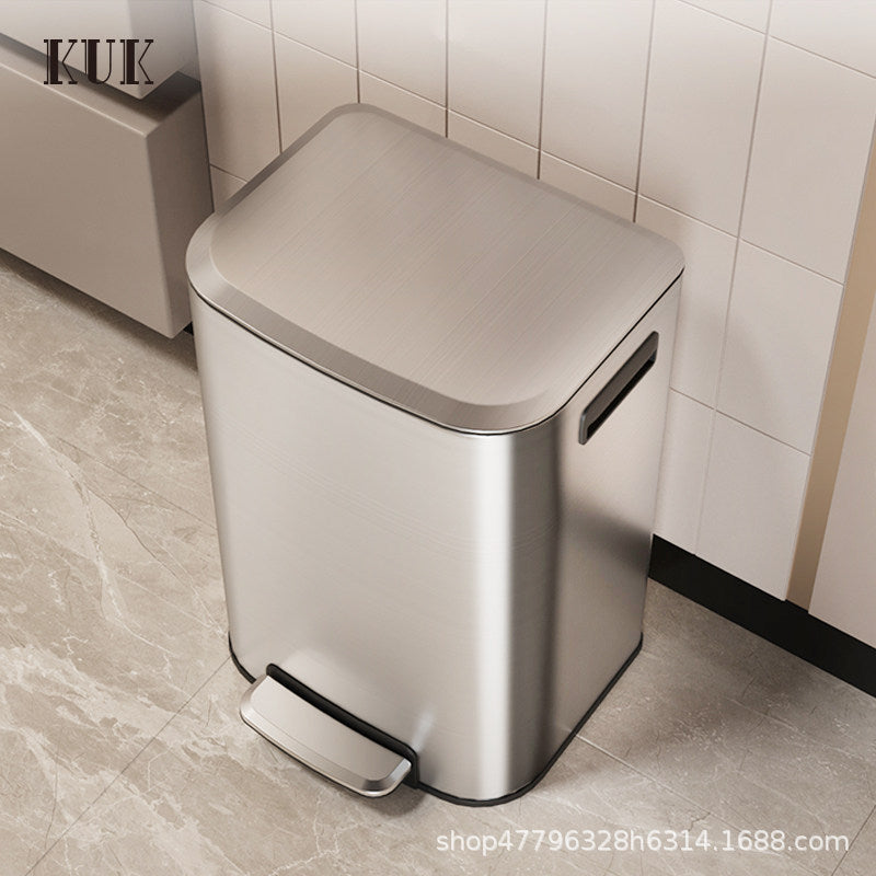 Edelstahl-Wandmülleimer, quadratisch, 8 L