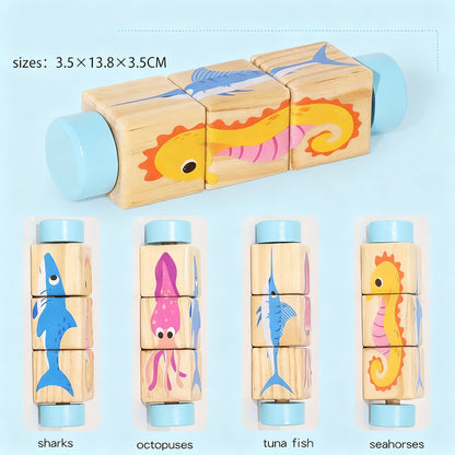 Holzpuzzle für Babys, 0–3 Jahre