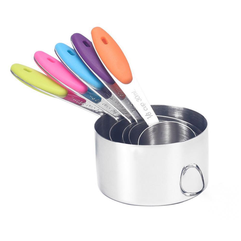 Edelstahl-Messlöffel und Messbecher-Set, 6-teilig