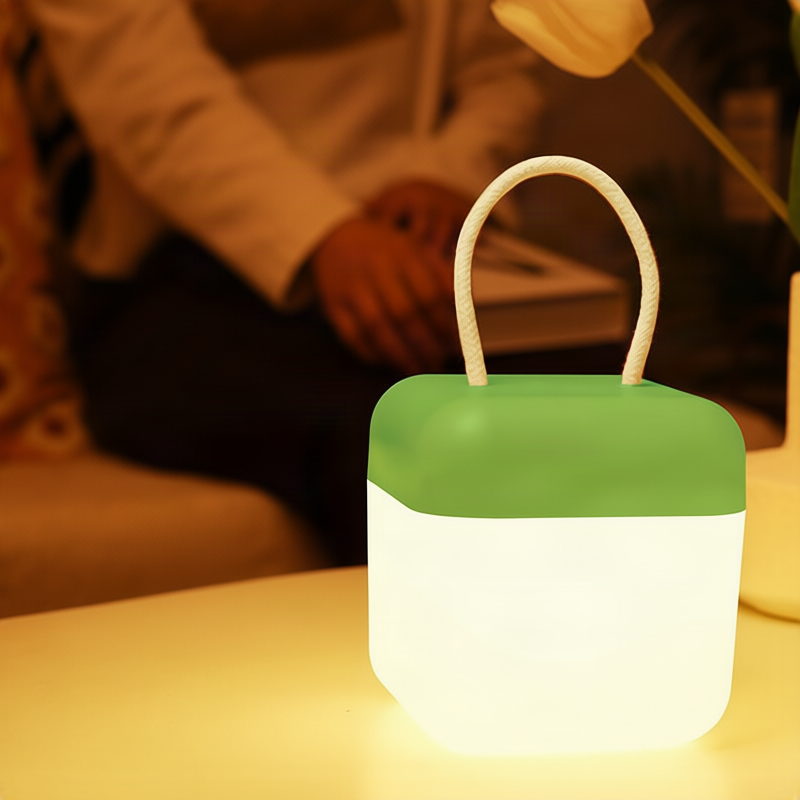 Tragbare LED-Laterne mit Silikon, 10,5 cm