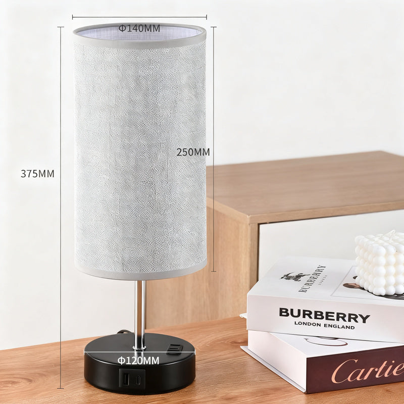 Tischleuchte USB, LED, dimmbar, Stoff