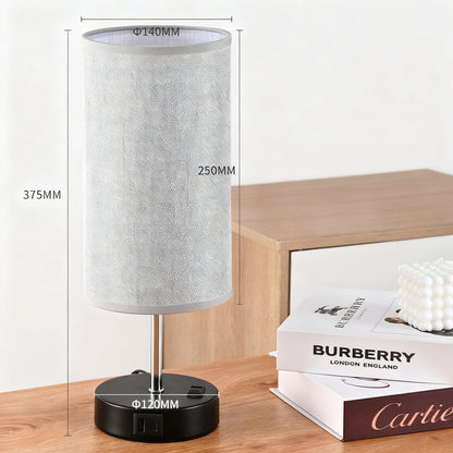 Tischleuchte USB, LED, dimmbar, Stoff