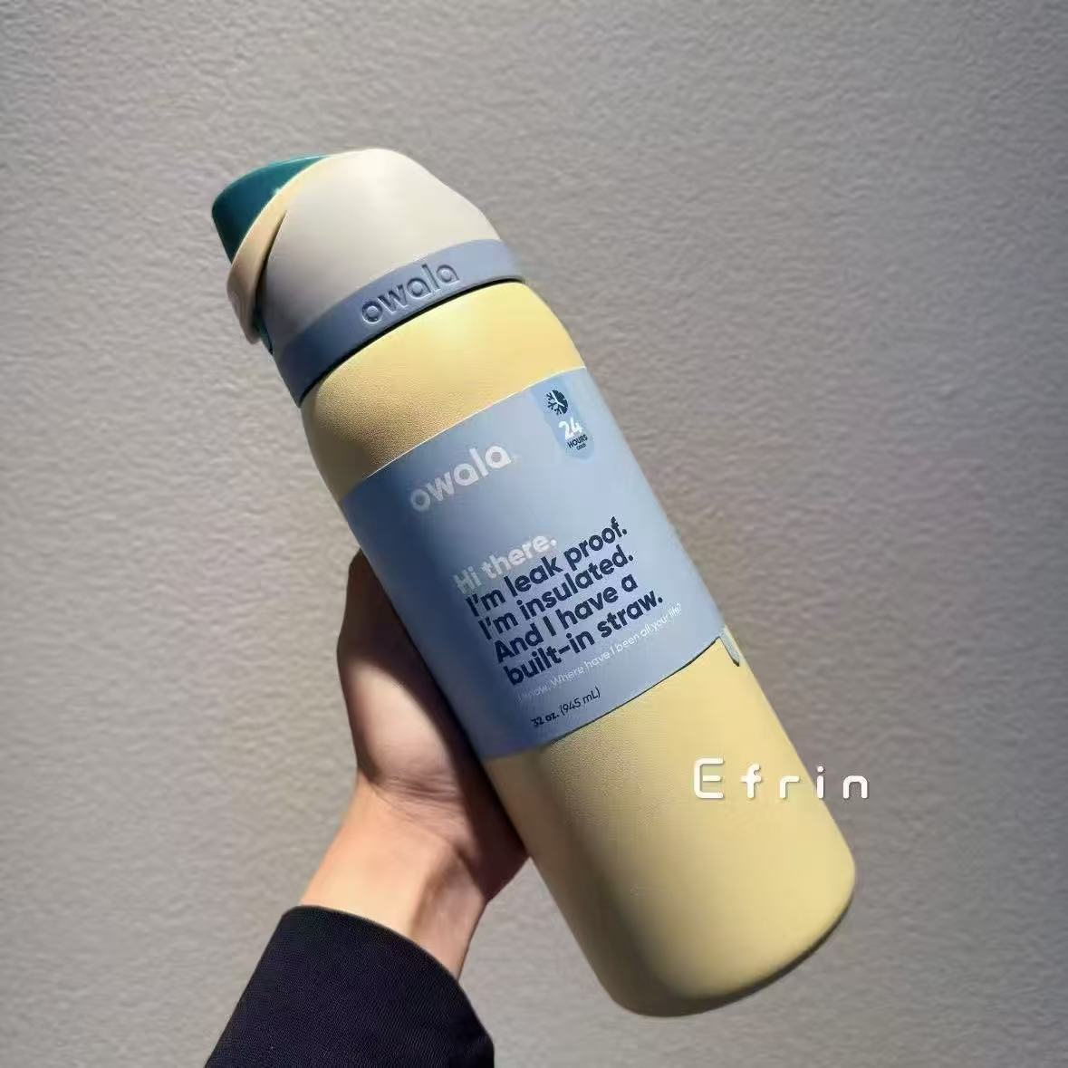 Edelstahl-Trinkflasche, 32 oz, mit Doppeldeckel