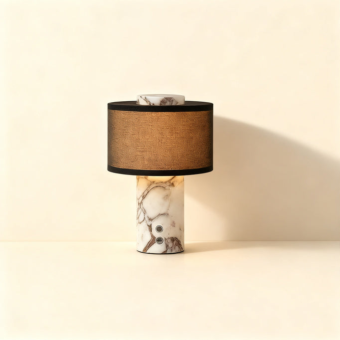 Marmor-Tischlampe Modell 1011, aufladbar oder Netzstrom