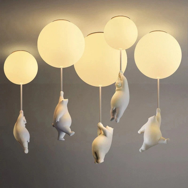 Brehn | Hängende Bären Ballons Lampe