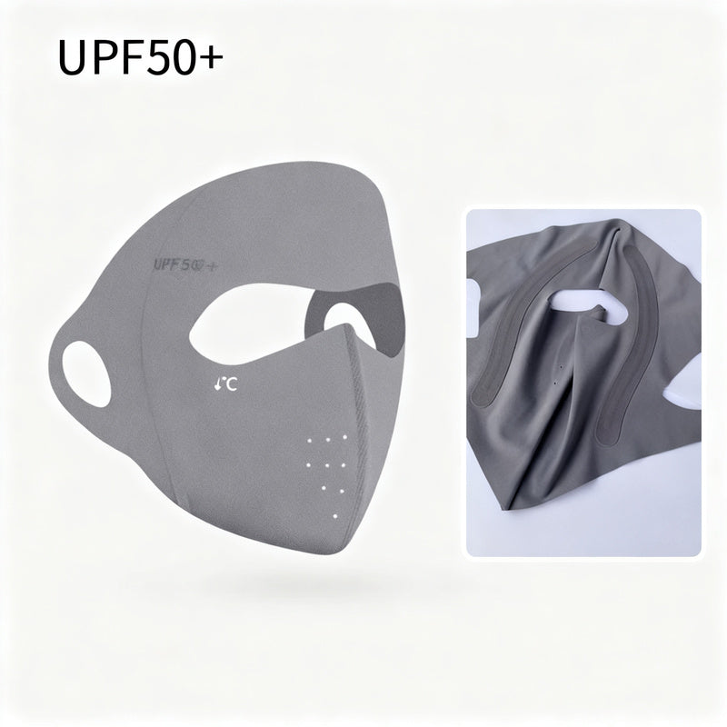 UV-Schutz-Gesichtsmaske mit Ohrschlaufen und Nackenschutz