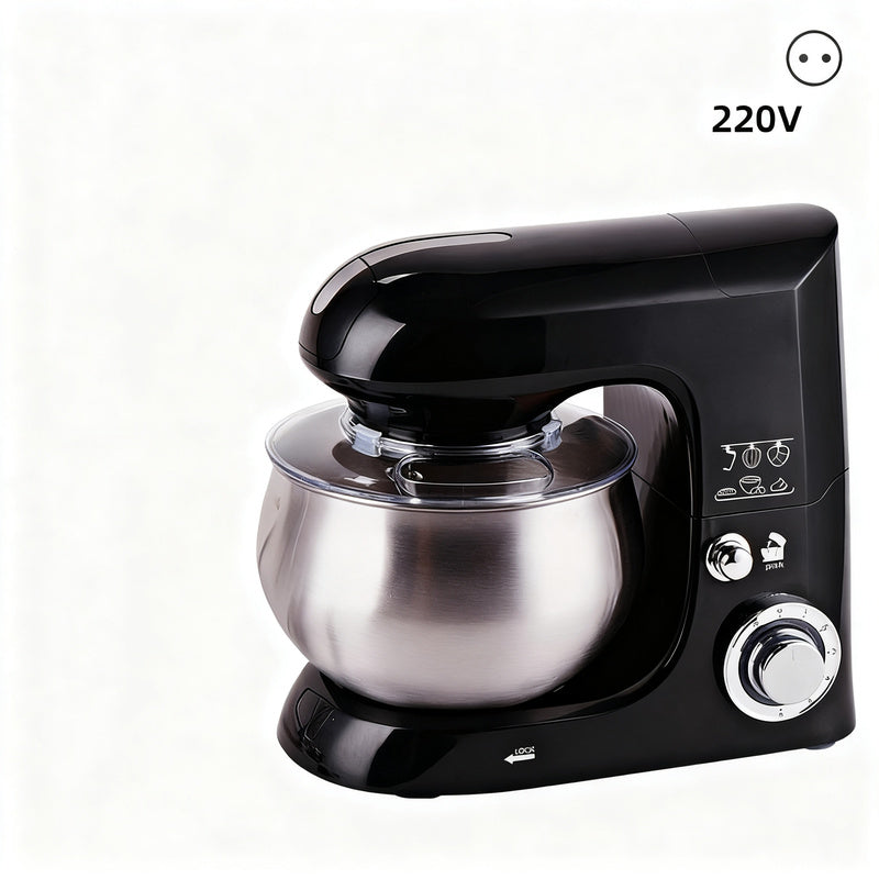 Küchenmaschine 5 L, Edelstahl, mehrere Stecker