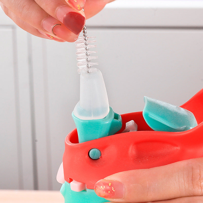 Strohhalmbürste aus Edelstahl, kurz und lang