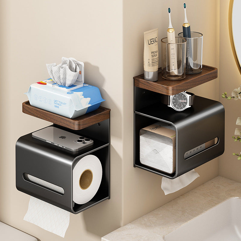 Wandhalter für Toilettenpapier, Walnussholz-Design