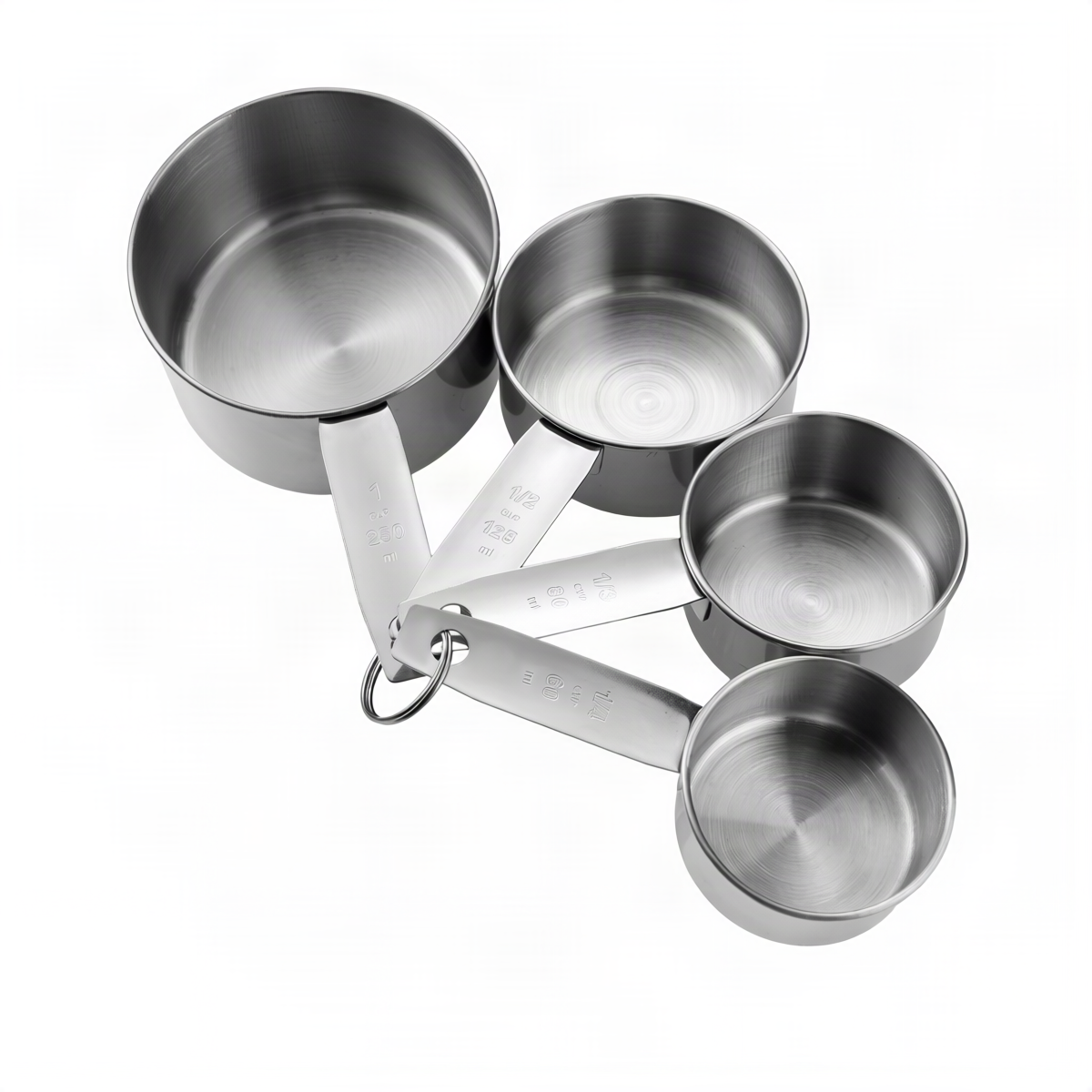 Edelstahl-Messlöffel und Messbecher-Set, 6-teilig