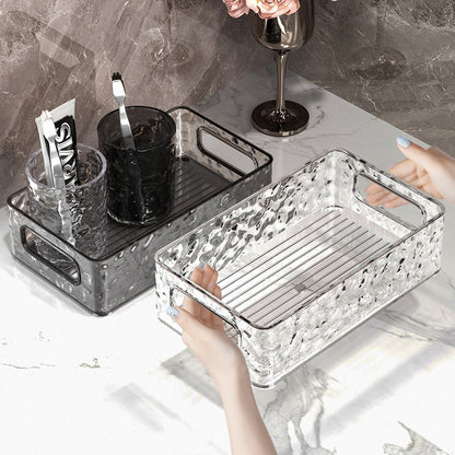 Transparente Kunststoff-Aufbewahrungsbox mit Eismuster