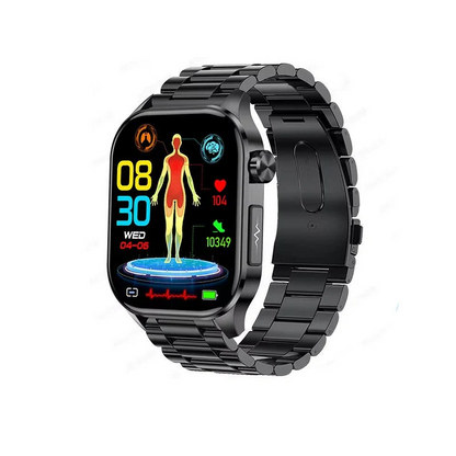 Brehn Smartwatch für Senioren mit Herzfrequenz-, SpO2- & SOS-Funktion, 2,04" AMOLED