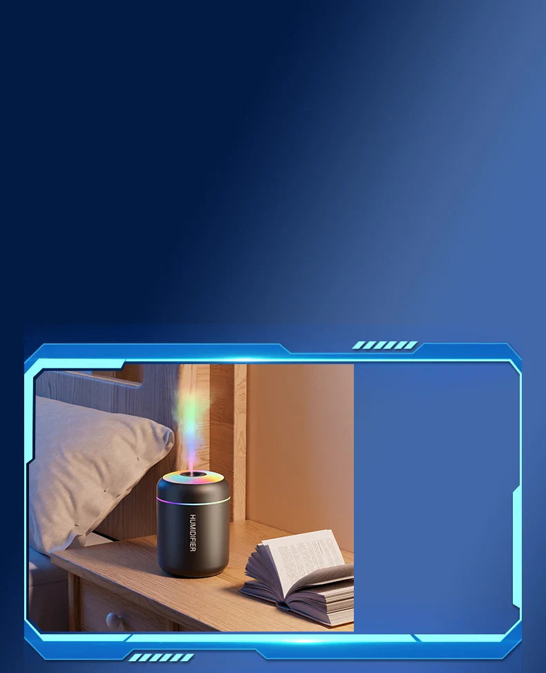 Brehn | MINI LUFTBEFEUCHTER MIT AROMATHERAPIE - USB-BETRIEBEN - PERFEKT FÜR AUTO UND SCHLAFZIMMER
