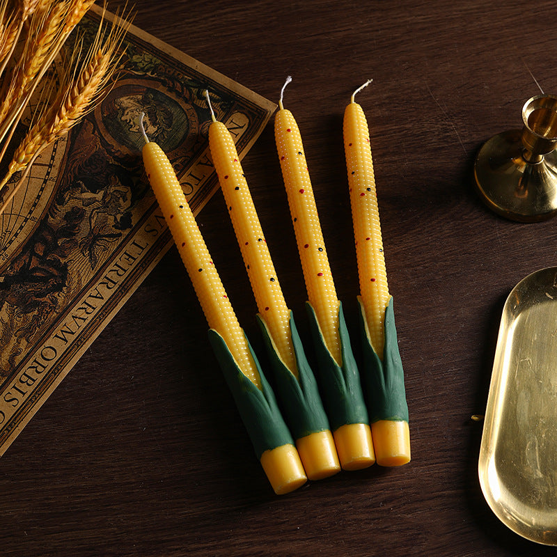 Duftkerze Maiskolben-Form, Stab, 2×25 cm