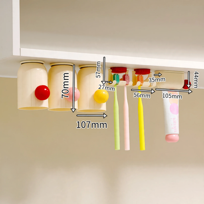 Magnetische Zahnbürsten-Ablage, wandmontierbar