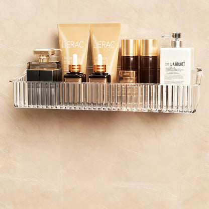 Transparente Badezimmer-Wandablage, ohne Bohren