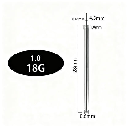 Titan-Piercingstab, flache Basis, Innengewinde