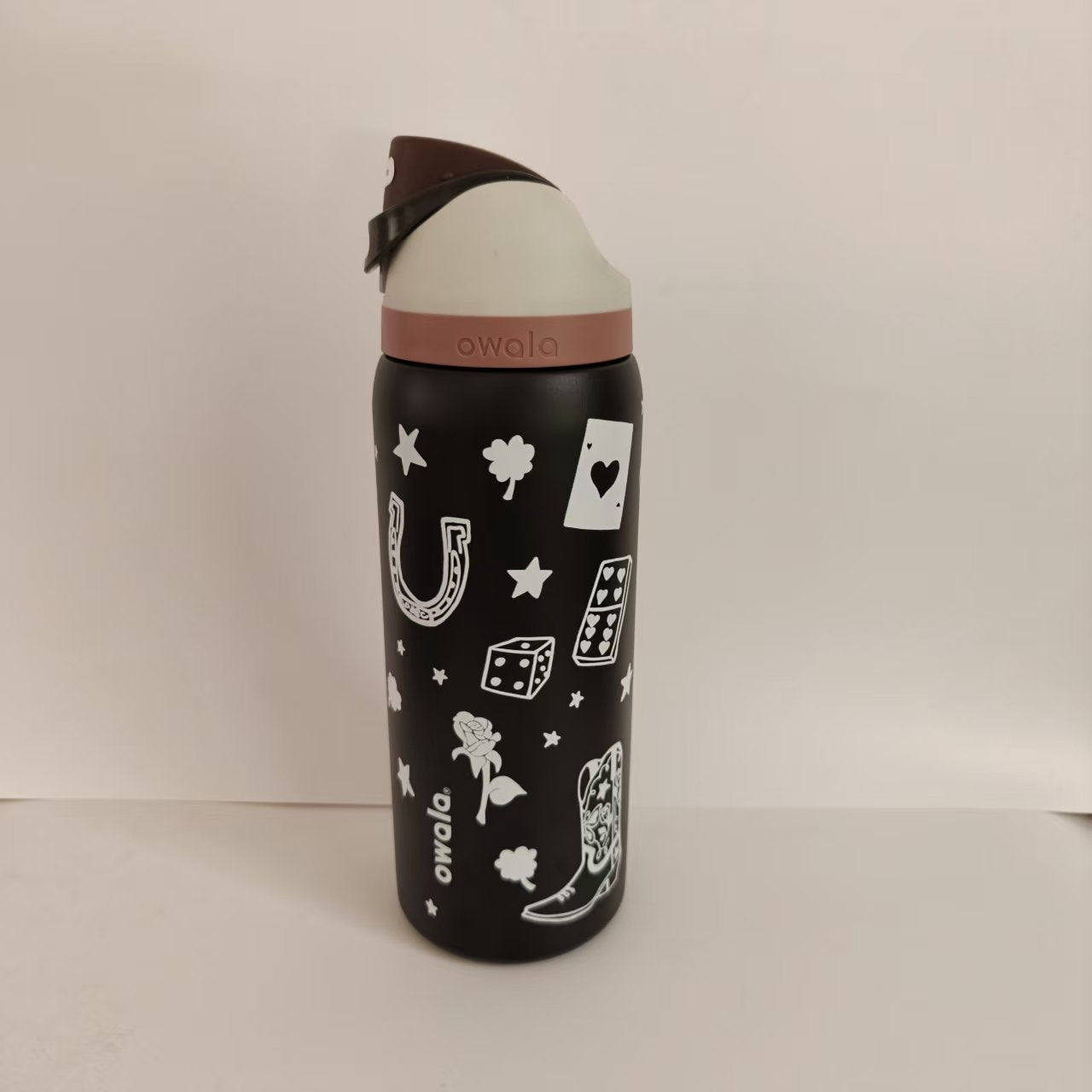 Edelstahl-Trinkflasche, 32 oz, mit Doppeldeckel