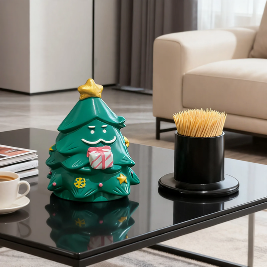 Zahnstocher-Behälter, Weihnachtsbaum-Form