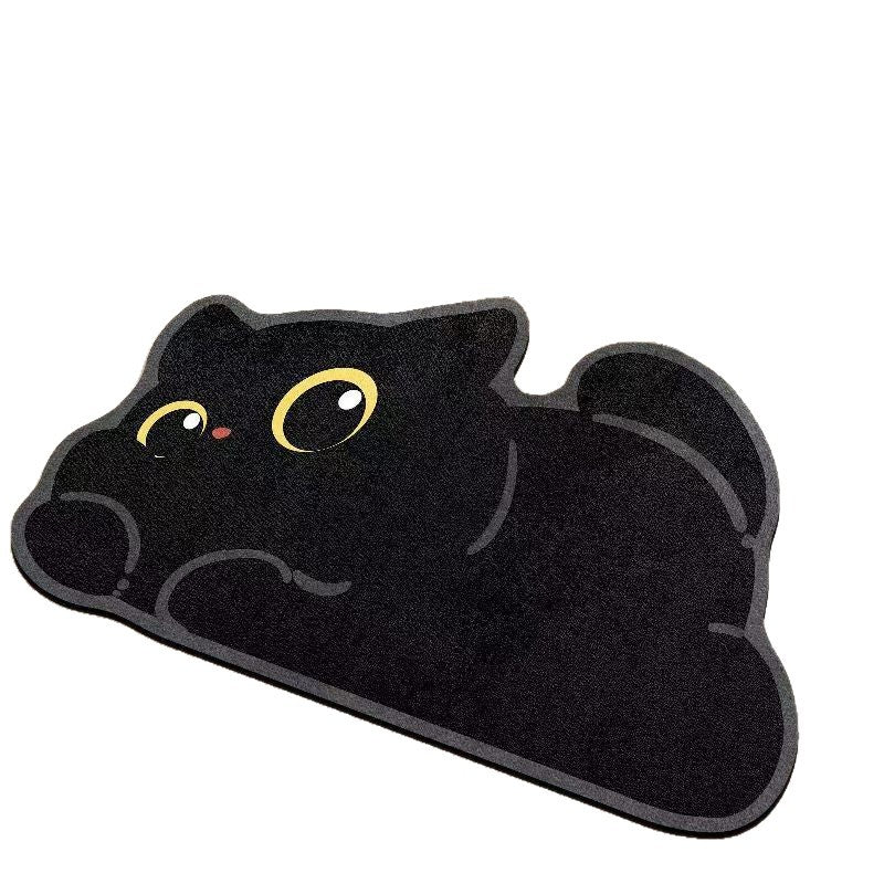 Badezimmermatte aus Kieselgur, Katzen-Design