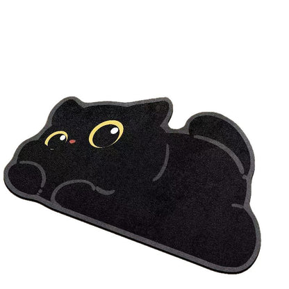 Badezimmermatte aus Kieselgur, Katzen-Design