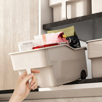 Kunststoff-Aufbewahrungsbox mit Rollen