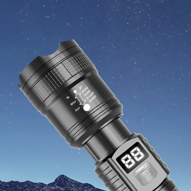 Aufladbare LED-Taschenlampe, Modell 6607
