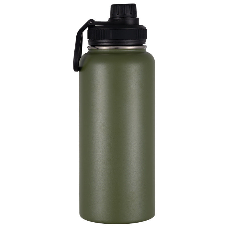 Isolierte Edelstahl-Trinkflasche mit Tragegriff