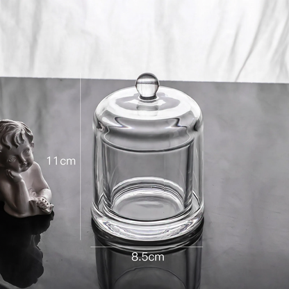 Glockenglas-Kerzenhaube aus Glas