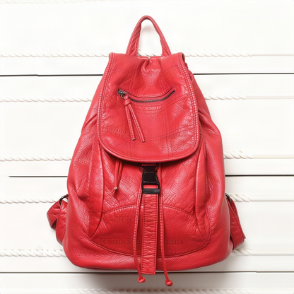 Rucksack aus PU-Material – doppelte Schultergurte, pflegeleichte Oberfläche, für Alltag & Freizeit