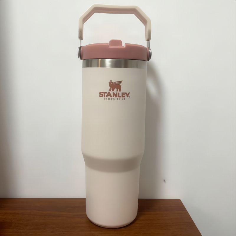 Isolierbecher 870 ml mit Strohhalm und Deckel